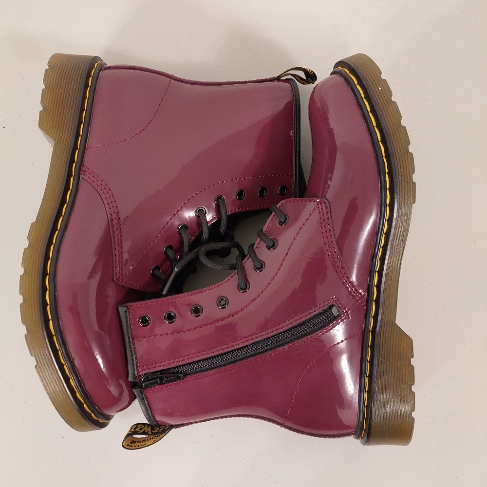 Youth Plum Doc Martens